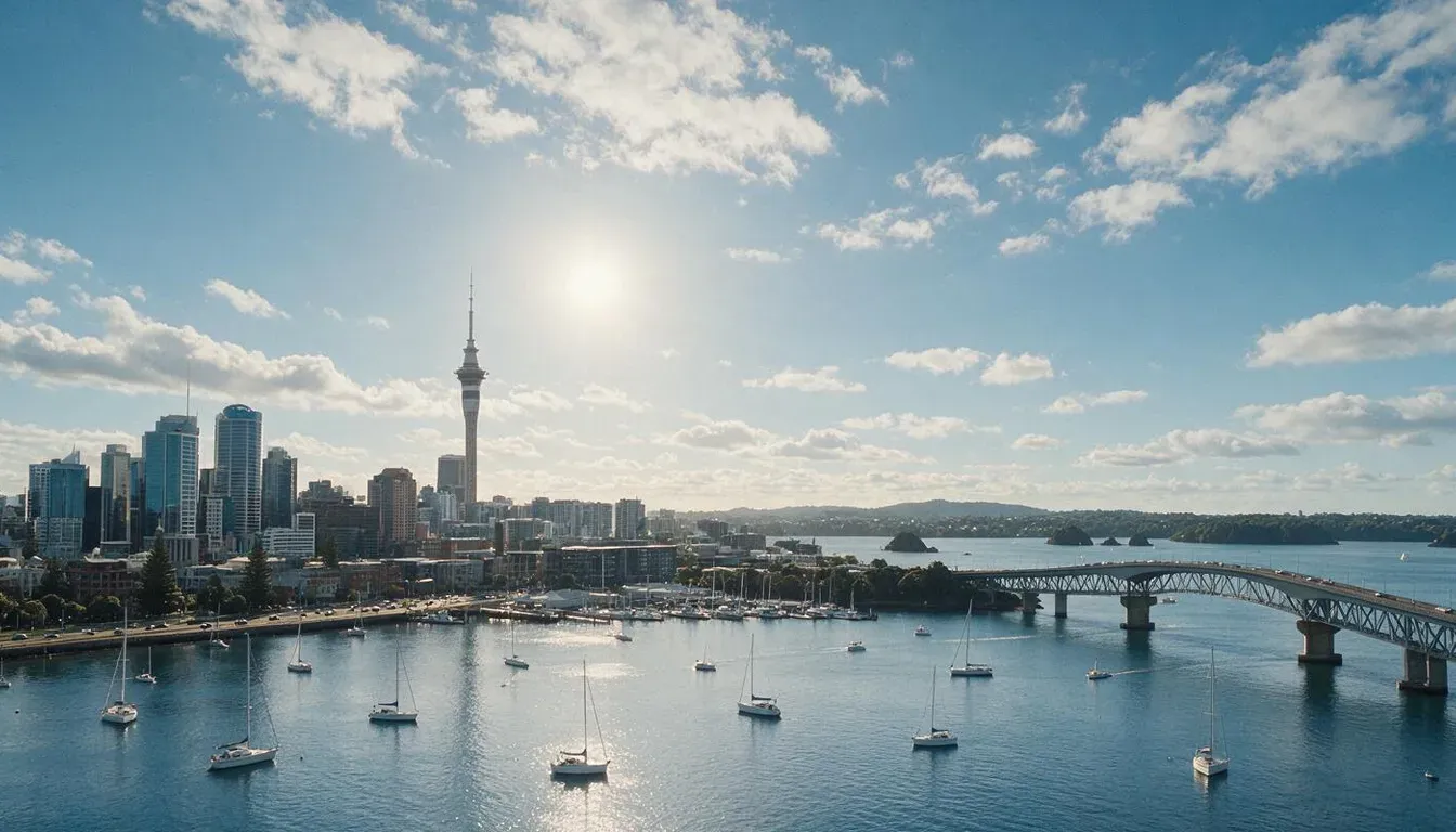 Auckland Skyline - filming location in New Zealand