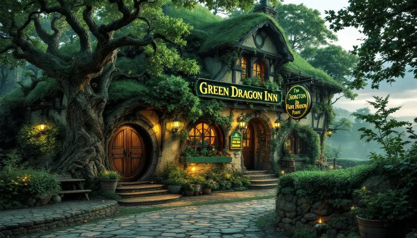 Hobbiton Green Dragon - filming location in New Zealand